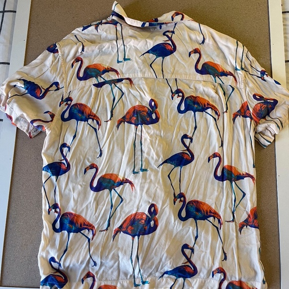 L Arizona Jean Company Men's Flamingo Button Down - Picture 3 of 3